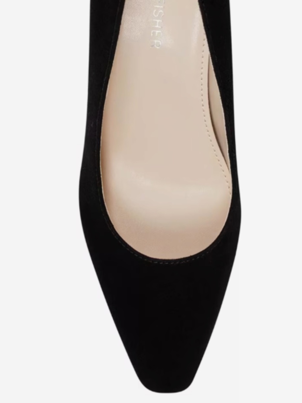 Marc Fisher Keri Women Pump Black Suede Block Heel Pointed Toe Size 7.5 - Picture 3 of 8